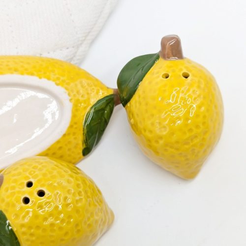 Yellow Lemon Salt Pepper Shaker Set