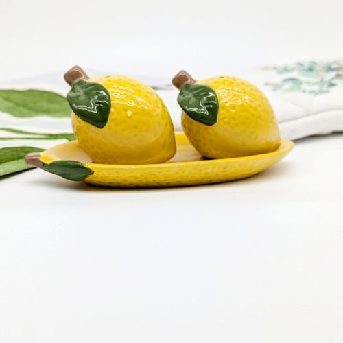 Yellow Lemon Salt Pepper Shaker Set