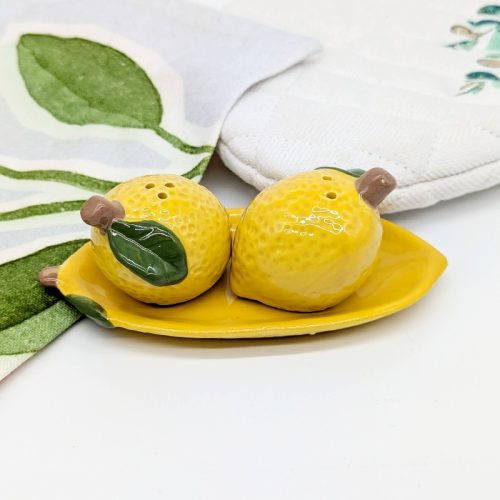 Yellow Lemon Salt Pepper Shaker Set