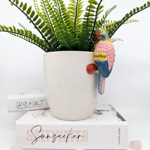 Macaw Bird Ceramic Pot Planter