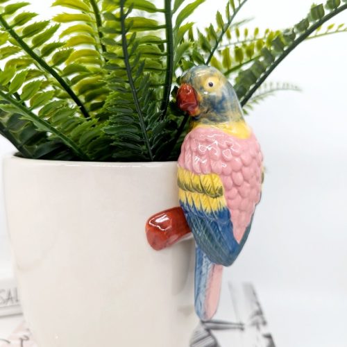 Macaw Bird Ceramic Pot Planter