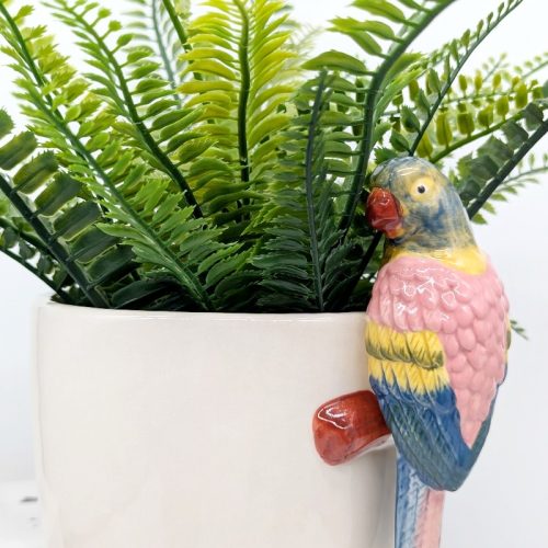 Macaw Bird Ceramic Pot Planter