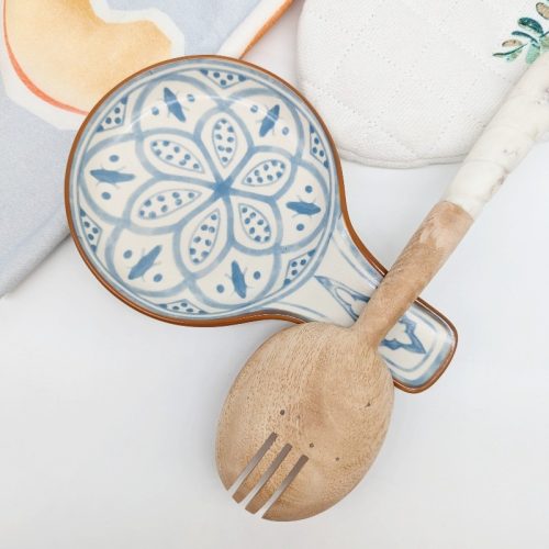 Marrakech Blue Ceramic Spoon Rest