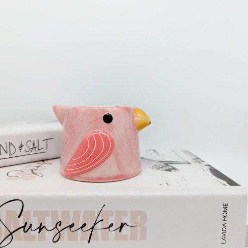 Pink Bird Ceramic Planter Pot