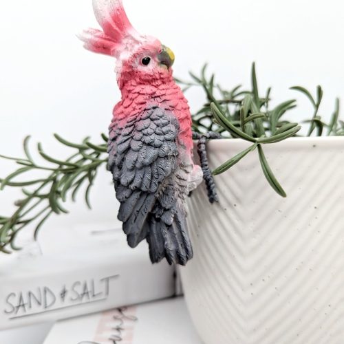 Pink Galah Bird Pot Hanger Sitter