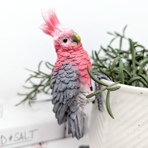 Pink Galah Bird Pot Hanger Sitter