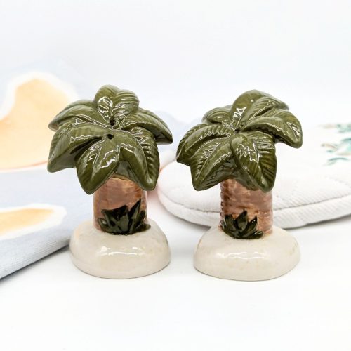 Tropical Palm Tree Salt Pepper Shaker Set