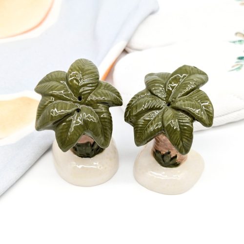 Tropical Palm Tree Salt Pepper Shaker Set