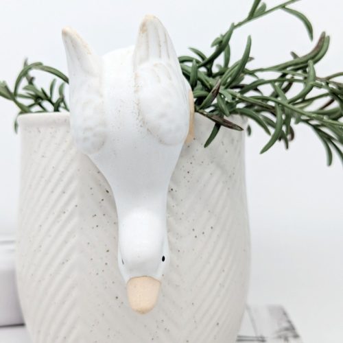 White Duck Pot Hanger Sitter