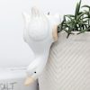 White Duck Pot Hanger Sitter