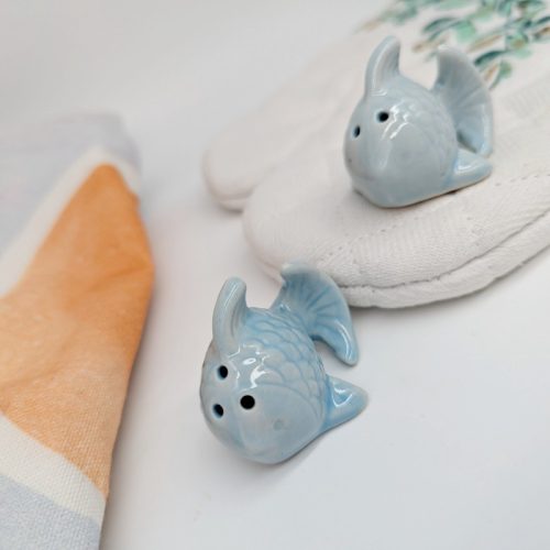 Blue Fish Salt Pepper Shaker Set