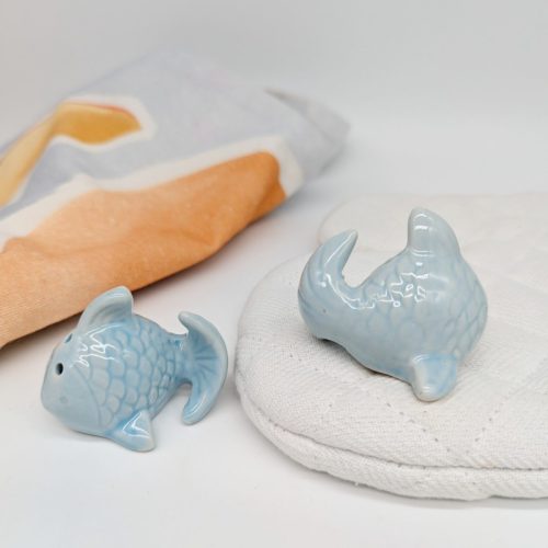 Blue Fish Salt Pepper Shaker Set