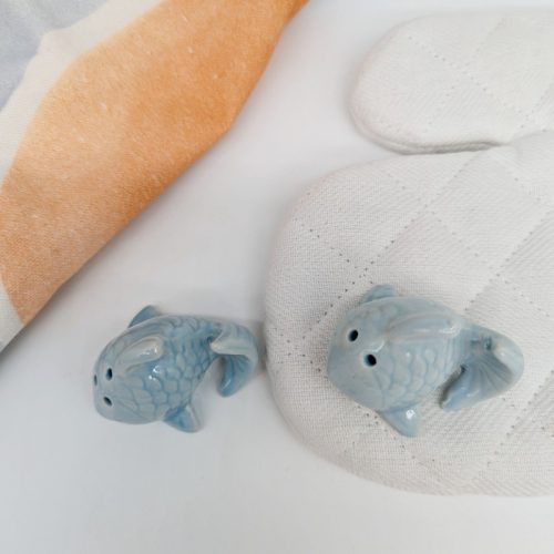 Blue Fish Salt Pepper Shaker Set