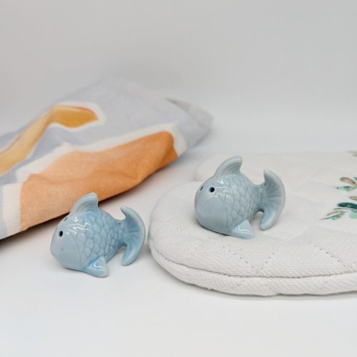 Blue Fish Salt Pepper Shaker Set