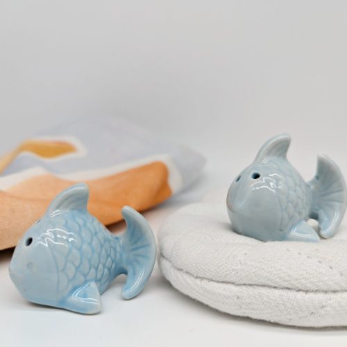 Blue Fish Salt Pepper Shaker Set