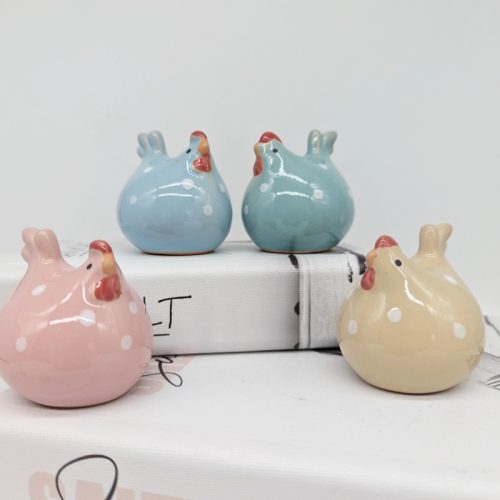 Colourful Chicken Figurine - Set of 4