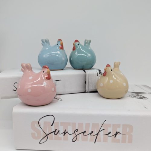 Colourful Chicken Figurine - Set of 4