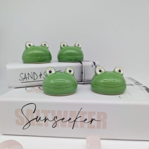 Floating Green Frog Figurines - Set of 4