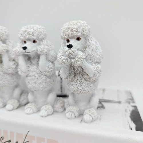 No Evil See Hear Speak Poodle Dog Figurine