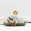 Floral Ceramic Butter Dish