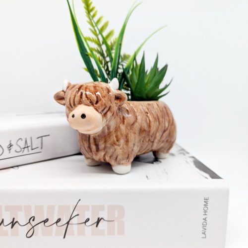 Highland Cow Planter Pot