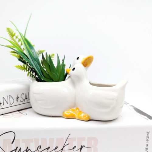 Hugging Duck Planter Pot