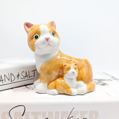 Mommy Baby Cat Planter Pot