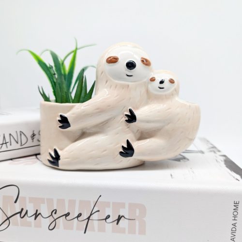 Mommy Baby Sloth Planter Pot