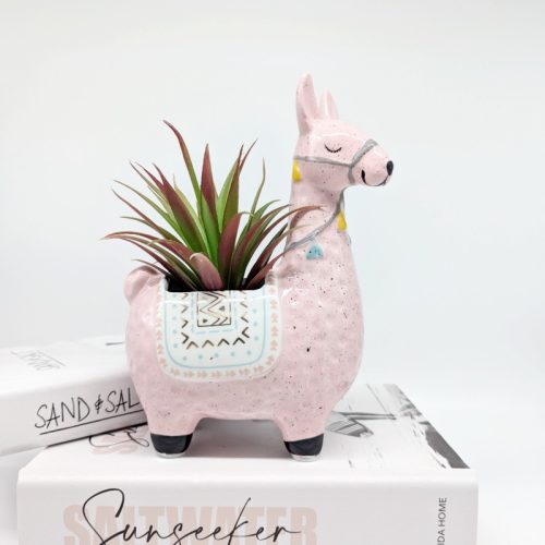 Pink Llama Planter Pot