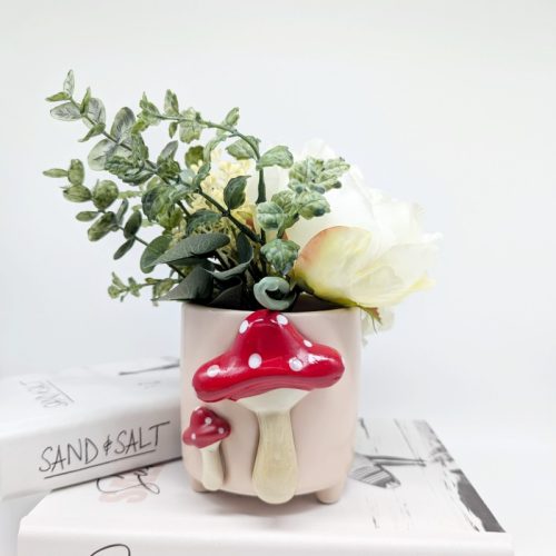 Pink Mushroom Planter Pot