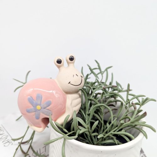 Pink Snail Pot Hanger Sitter