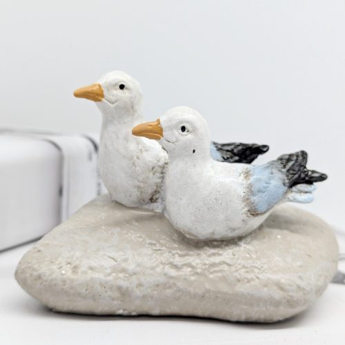 Seagulls On Rock Figurine