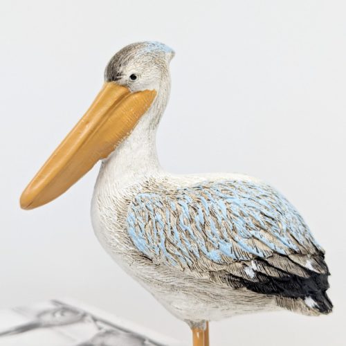 Standing Pelican Bird Figurine