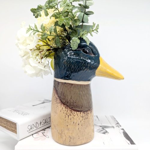 Tall Duck Ceramic Vase Pot