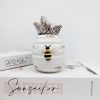 White Bee Ceramic Planter Pot