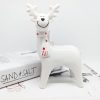 White Reindeer Ceramic Figurine