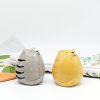 Yellow Grey Cat Salt Pepper Shaker Set