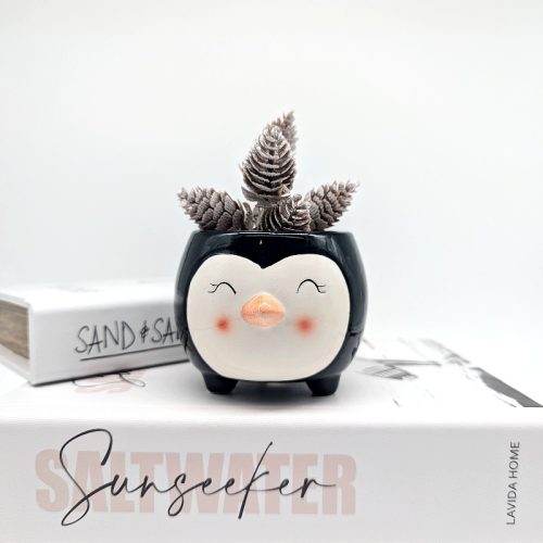 Black Penguin Succulent Planter Pot
