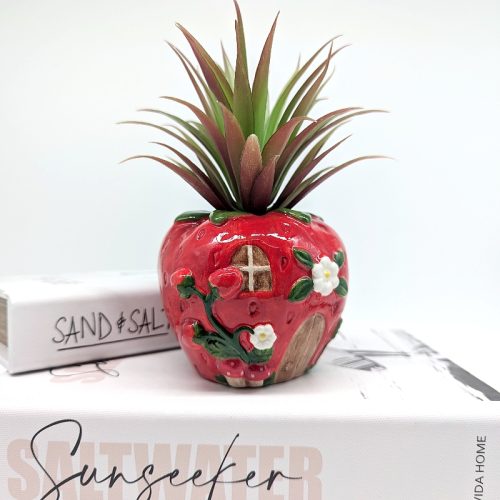 Floral Red Strawberry House Vase