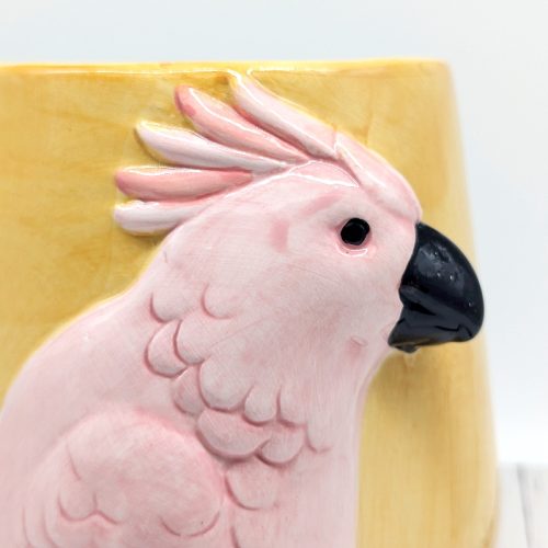 Pink Galah Bird Planter Pot