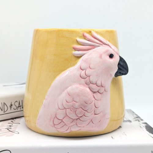 Pink Galah Bird Planter Pot