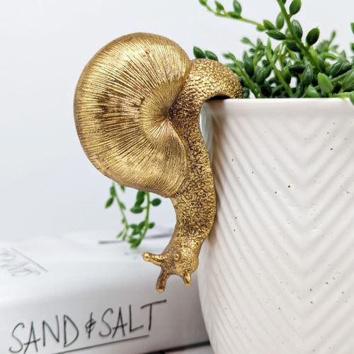 Golden Snail Pot Hanger Sitter