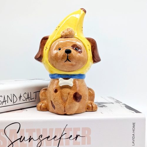 Banana Head Dog Ceramic Planter Pot