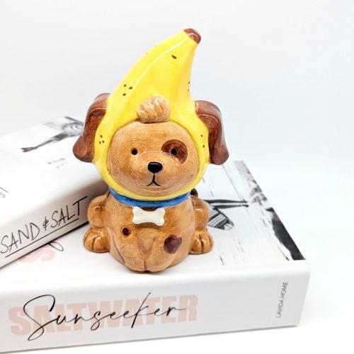 Banana Head Dog Ceramic Planter Pot