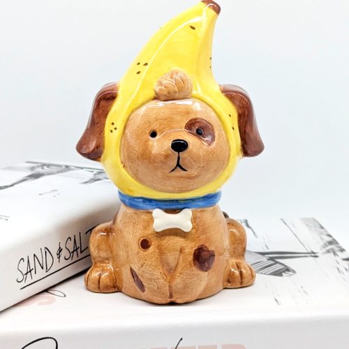 Banana Head Dog Ceramic Planter Pot