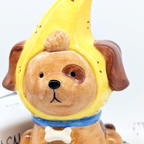 Banana Head Dog Ceramic Planter Pot
