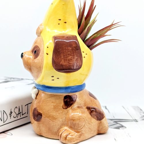 Banana Head Dog Ceramic Planter Pot