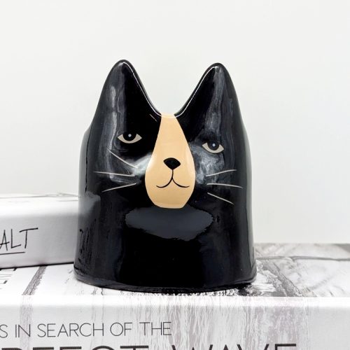 Black Cat Ceramic Planter Pot