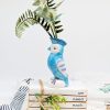 Blue Parrot Bird Ceramic Vase