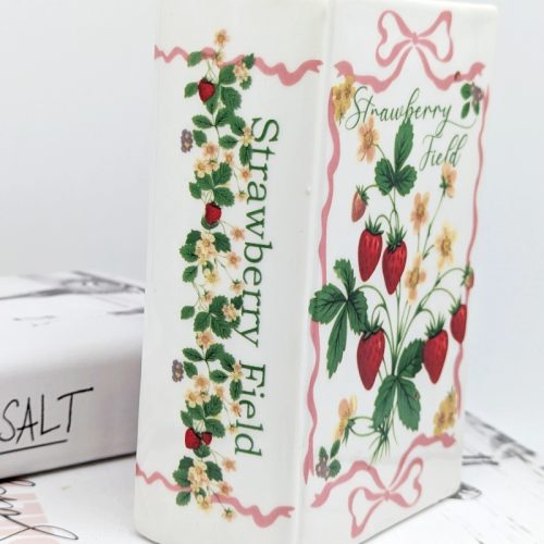 Bunch of Strawberries Ceramic Book Vase